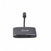 LMP USB-C Multiport Adapter HDMI & USB 3.0 - адаптер за свързване от USB-C към HDMI 4K, USB-C, USB-A (тъмносив) 1