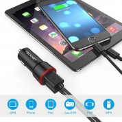 TeckNet PowerDash UC170 4.8A USB Car Charger - зарядно за кола (4.8A/24W) с 2xUSB порта за мобилни устройства (черен) 4