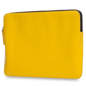 Knomo Laptop Leather Zip Sleeve 12 - кожен (естествена кожа) калъф с цип за MacBook 12 и преносими компютри до 12 инча (жълт) 4