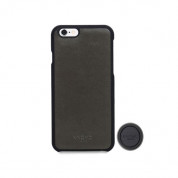 Knomo Moulded Mag Leather Case - кожен кейс (естествена кожа) с магнитна поставка за iPhone 6S, iPhone 6 (тъмносив)
