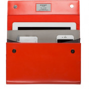 Knomo Soho Knomad Portable Organiser - луксозен кожен калъф (естествена кожа) и органайзер за таблети до 10 инча (червен) 5