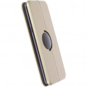 Krusell Orsa Folio Case 5XL - универсален кожен калъф със слот за кр. карти за смартфони до 6.3 инча (златист) 1