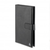 4smarts Ultimag Wallstreet Card Book - универсален кожен калъф с магнитно захващане за смартфони до 5.8 инча (черен) 1