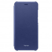 Huawei Flip Cover - полиуретанов калъф за Huawei Honor 8 Lite (син)