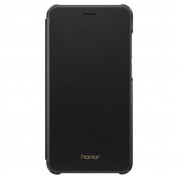 Huawei Flip Cover - полиуретанов калъф за Huawei Honor 8 Lite (черен)
