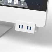 Satechi 4-Port Aluminium Clamp Hub - алуминиев 4-портов USB 3.0 хъб за iMac 6