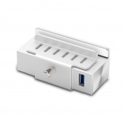 Satechi 4-Port Aluminium Clamp Hub - алуминиев 4-портов USB 3.0 хъб за iMac 3