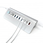 Satechi 10-Port Aluminium Hub - алуминиев 7-портов USB 3.0 хъб за компютри и лаптопи и 3 USB изхода (4.1А) 2