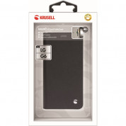Krusell Malmo 4 Card FolioCase - кожен калъф, тип портфейл и поставка за LG G6 (черен) 3