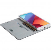 Krusell Malmo 4 Card FolioCase - кожен калъф, тип портфейл и поставка за LG G6 (черен) 1