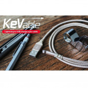 Torrii KeVable Lightning to USB (1 meter) - изключително здрав кевларен Lightning кабел за iPhone, iPad, iPod с Lightning (1 метър) (златист) 2