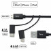 Torrii KeVable 3-in-1 Universal USB Cable (1 meter) - изключително здрав кевларен кабел за iPhone, iPad, iPod с Lightning, устройства с microUSB и USB-C (1 метър) (златист) 2