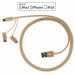 Torrii KeVable 3-in-1 Universal USB Cable (1 meter) - изключително здрав кевларен кабел за iPhone, iPad, iPod с Lightning, устройства с microUSB и USB-C (1 метър) (златист) 1