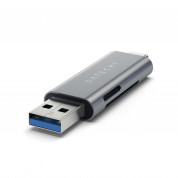 Satechi USB-C Card Reader USB 3.0 - четец за microSD и SD карти памет за мобилни устройства (тъмносив) 2