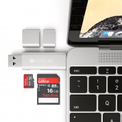 Satechi USB-C Card Reader USB 3.0 - четец за microSD и SD карти памет за мобилни устройства (сребрист) 5