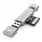 Satechi USB-C Card Reader USB 3.0 - четец за microSD и SD карти памет за мобилни устройства (сребрист)