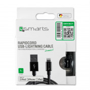 4smarts MFI RapidCord FlipPlug Lightning Data Cable 1m. - сертифициран lightning кабел (100 см.) за iPhone, iPad и iPod с Lightning вход (черен) 2