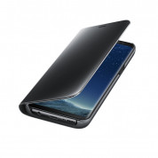 Samsung Clear View Stand Cover EF-ZG950CBEGWW - оригинален кейс с поставка, през който виждате информация от дисплея за Samsung Galaxy S8 (черен) 3