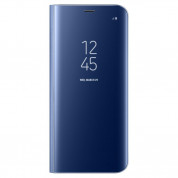 Samsung Clear View Stand Cover EF-ZG950CLEGWW - оригинален кейс с поставка, през който виждате информация от дисплея за Samsung Galaxy S8 (син)