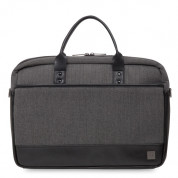 Knomo Princeton Laptop Brief - луксозна чанта за MacBook Pro 15 и преносими компютри до 15.6 инча (сив)