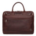 Knomo Foster Leather Laptop Briefcase - луксозна кожена чанта за преносими компютри до 14 инча (кафяв) 1