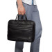 Knomo Foster Leather Laptop Briefcase - луксозна кожена чанта за преносими компютри до 14 инча (черен) 8