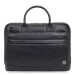 Knomo Foster Leather Laptop Briefcase - луксозна кожена чанта за преносими компютри до 14 инча (черен) 1