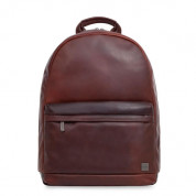 Knomo Albion Leather Laptop Backpack - луксозна кожена раница за преносими компютри до 15 инча (кафяв)