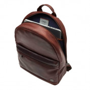 Knomo Albion Leather Laptop Backpack - луксозна кожена раница за преносими компютри до 15 инча (кафяв) 1