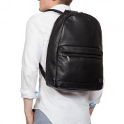 Knomo Albion Leather Laptop Backpack - луксозна кожена раница за преносими компютри до 15 инча (черен) 7