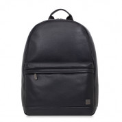 Knomo Albion Leather Laptop Backpack - луксозна кожена раница за преносими компютри до 15 инча (черен)