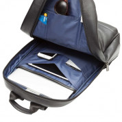 Knomo Albion Leather Laptop Backpack - луксозна кожена раница за преносими компютри до 15 инча (черен) 3