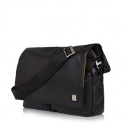 Knomo Kobe Soft Leather Messenger Bag - луксозна кожена чанта за преносими компютри до 15 инча (черен) 1