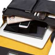 Knomo Kobe Soft Leather Messenger Bag - луксозна кожена чанта за преносими компютри до 15 инча (черен) 6