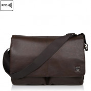Knomo Kobe Soft Leather Messenger Bag 15in. - Brown