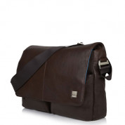 Knomo Kobe Soft Leather Messenger Bag 15in. - Brown 1