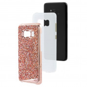 CaseMate Brilliance Case - кейс с висока защита и кристали за Samsung Galaxy S8 Plus (розово злато) 3