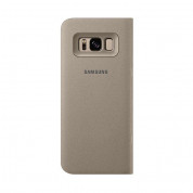 Samsung Flip Case Leather LED EF-NG950PFEGWW - оригинален кожен калъф през който виждате информация от дисплея на Samsung Galaxy S8 (златист) 2