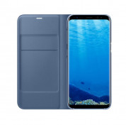 Samsung Flip Case Leather LED EF-NG950PLEGWW - оригинален кожен калъф през който виждате информация от дисплея на Samsung Galaxy S8 (син) 1
