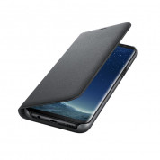 Samsung LED View Cover EF-NG955PBEGWW - оригинален кожен калъф през който виждате информация от дисплея за Samsung Galaxy S8 Plus (черен)