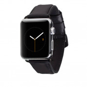 Casemate Signature V2 Leather Strap - класическа кожена (естествена кожа) каишка за Apple Watch 42мм, 44 мм (черен)