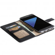 Krusell Sunne Folio Case - кожен калъф (ествествена кожа) тип портфейл за Samsung Galaxy S8 (черен) 2