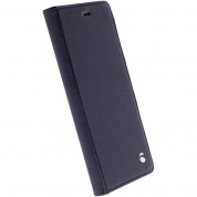 Krusell Malmo 4 Card FolioCase - кожен калъф, тип портфейл и поставка за Huawei P10 (черен)