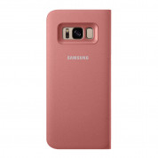 Samsung Flip Case Leather LED EF-NG950PPEGWW - оригинален кожен калъф през който виждате информация от дисплея на Samsung Galaxy S8 (розов) 2