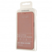 Samsung Flip Case Leather LED EF-NG950PPEGWW - оригинален кожен калъф през който виждате информация от дисплея на Samsung Galaxy S8 (розов) 4