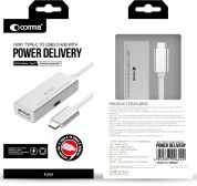 Comma iWay USB-C Hub with Power Delivery - USB-C хъб (разклонител) от USB-C към USB 3.0 и USB-C и отделен USB-C към USB-A преходник 4