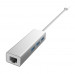 Devia Leopard USB-C Hub USB 3.0 with Ethernet Adapter - алуминиев USB-C хъб с 3xUSB 3.0 изхода и Ethernet порт 2