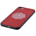 Devia Flower Embroidery Case - дизайнерски кожен кейс с ръчна бродерия за iPhone 8 Plus, iPhone 7 Plus (червен) 4