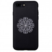Devia Flower Embroidery Case for iPhone 8 Plus, iPhone 7 Plus (black)