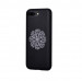Devia Flower Embroidery Case - дизайнерски кожен кейс с ръчна бродерия за iPhone 8 Plus, iPhone 7 Plus (черен) 3